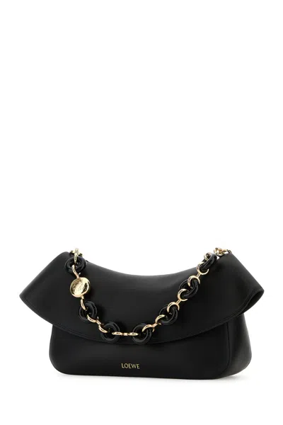 Loewe Borsa A Spalla Ola Media In Pelle Nera  Donna