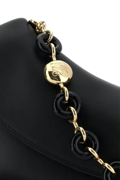 Loewe Borsa A Spalla Ola Media In Pelle Nera  Donna
