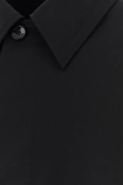 Gucci Soprabito In Lana Nera Uomo In Black