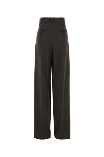 Saint Laurent Pantalone In Lana Testa Di Moro  Donna