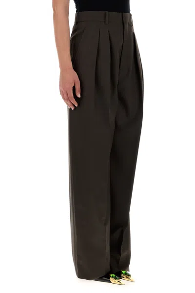 Saint Laurent Pantalone In Lana Testa Di Moro  Donna