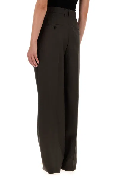 Saint Laurent Pantalone In Lana Testa Di Moro  Donna