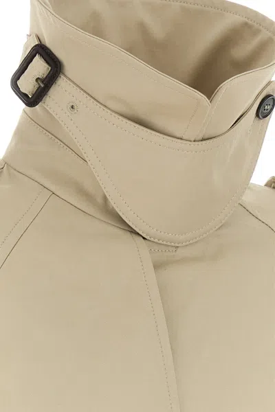 Saint Laurent Trench In Cotone Beige  Donna In Neutral