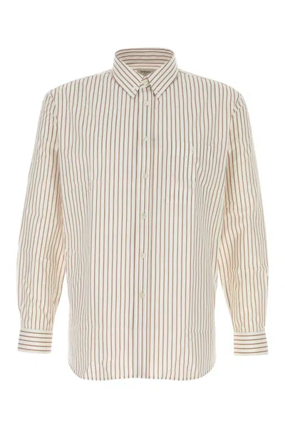 Saint Laurent Men Embroidered Poplin Shirt