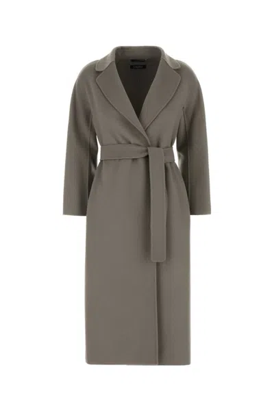 Max Mara Cappotto Esturia In Lana Tortora Donna In Gray