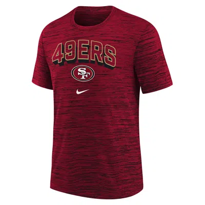 Nike San Francisco 49ers Sideline Velocity Big Kidsâ  Dri-fit Nfl T-shirt In Burgundy