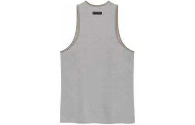 Essentials Fear Of God  Ss24 Heavy Jersey Tank 'light Heather Grey' In Gray