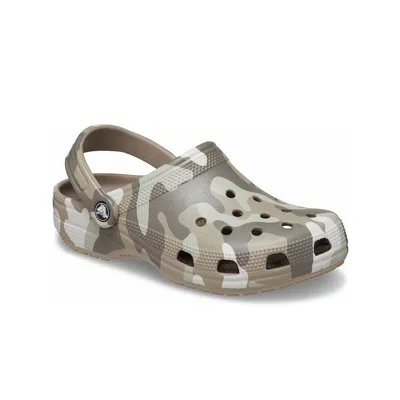 Crocs | Unisex | Classic Printed Camo | Clogs | Mushroom / Multi | W8/m7 In Brown