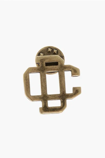 Dsquared2 Golden-effect Monogram Brooch