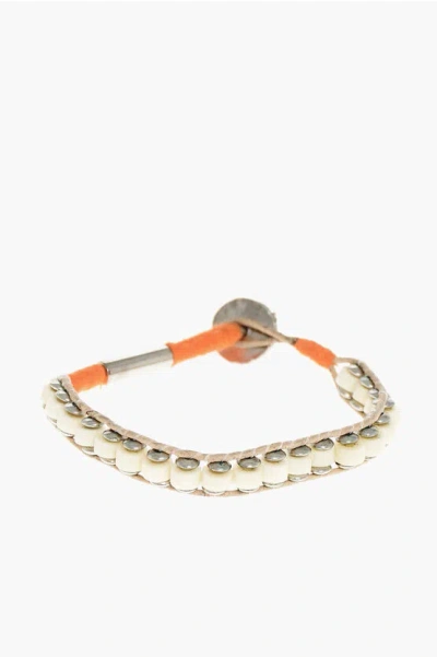 Dsquared2 Metal And Cotton Bracelet In Gold