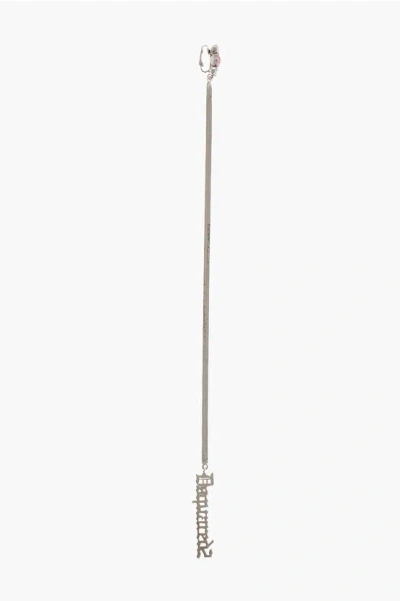 Dsquared2 Single Maxi Earring With Gothic Motif Logo Pendant