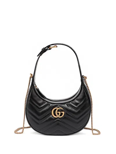 Gucci Women Gg Marmont Mini Shoulder Bag In Black