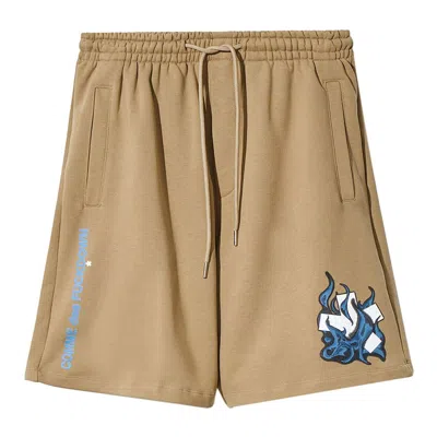 Comme Des Fuckdown Brown Cotton Short In Brown