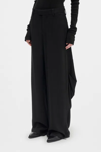 Ann Demeulemeester Odeta Draped Comfort Trousers In Black