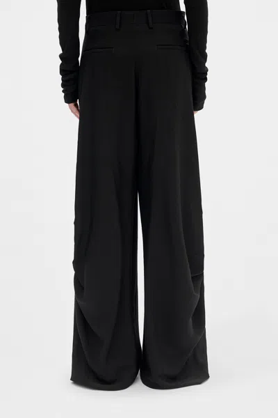 Ann Demeulemeester Odeta Draped Comfort Trousers In Black