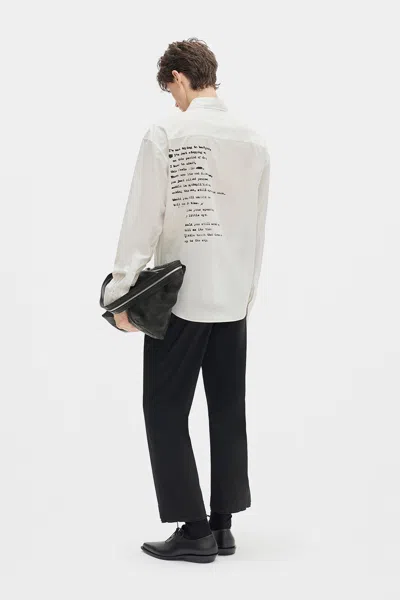 Ann Demeulemeester Isak Twisted Script Print Shirt