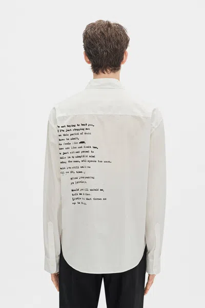 Ann Demeulemeester Isak Twisted Script Print Shirt