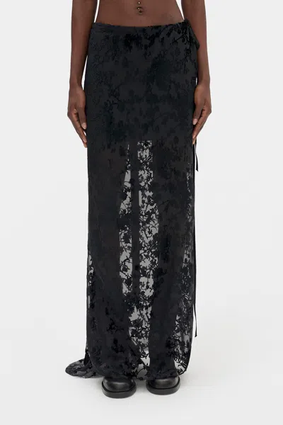 Ann Demeulemeester Eveline Long Bias Skirt In Black