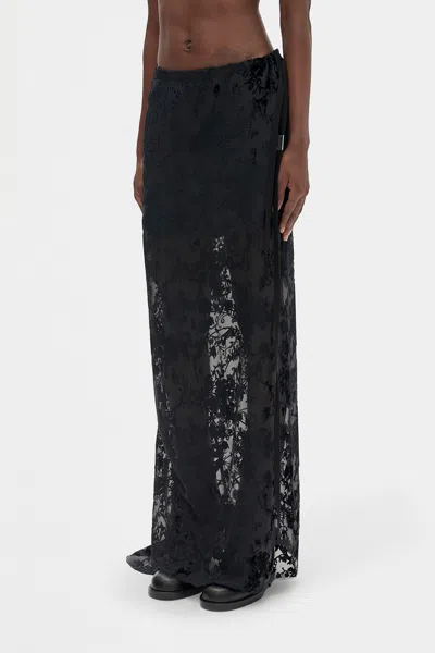 Ann Demeulemeester Eveline Long Bias Skirt In Black