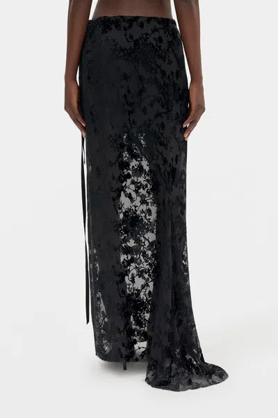 Ann Demeulemeester Eveline Long Bias Skirt In Black