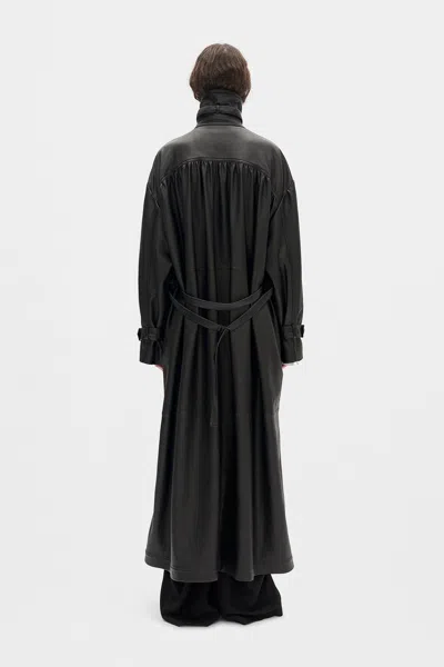 Ann Demeulemeester Ansa Double-breasted Trench Coat In Black