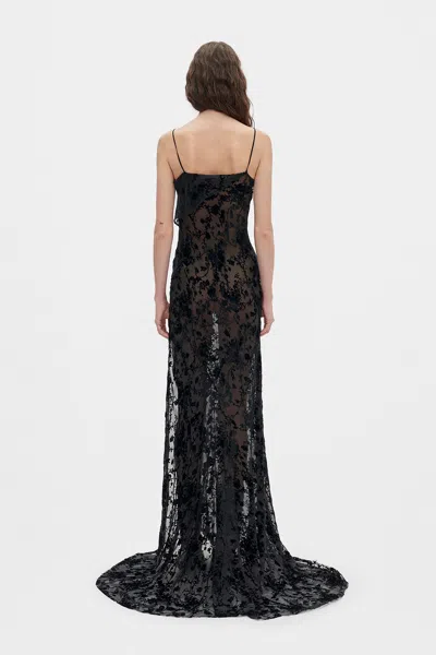 Ann Demeulemeester Aaricia Long Bias Slip Dress In Black