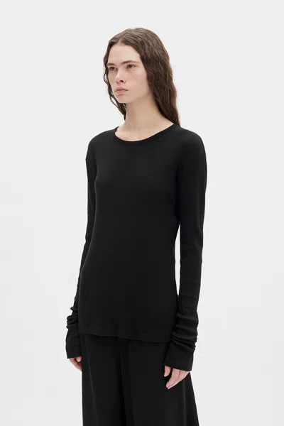Ann Demeulemeester Fiene Long Sleeve T-shirt In Black