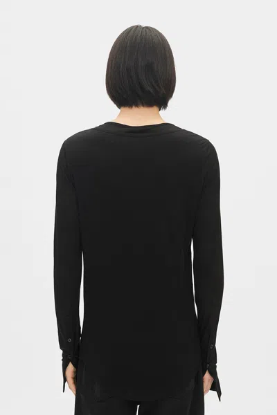 Ann Demeulemeester Leo Layered Serafino Top In Black