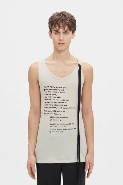 Ann Demeulemeester Seva ''script'' Tank Top In Black