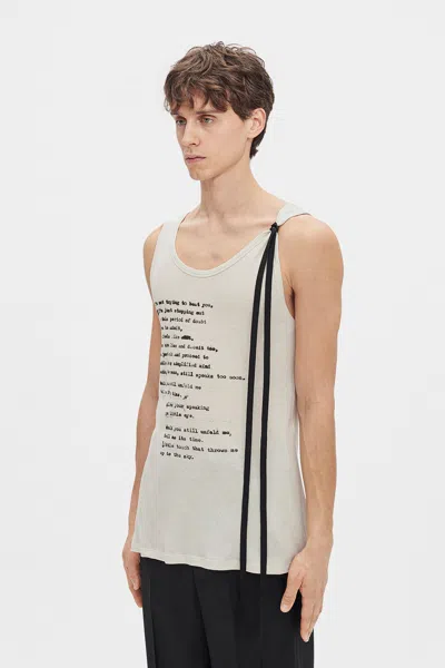 Ann Demeulemeester Seva ''script'' Tank Top In Black