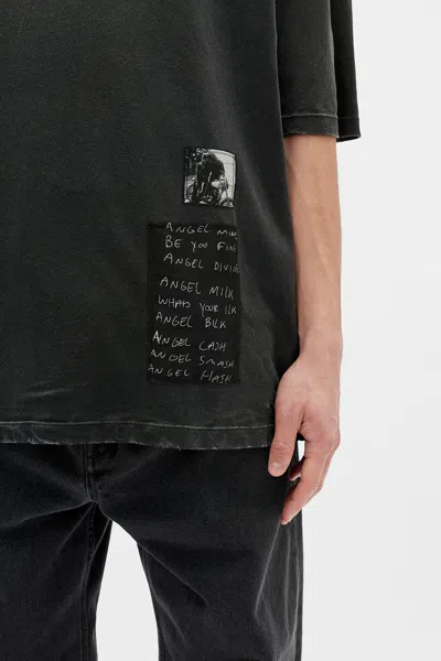 Ann Demeulemeester Dieter High Comfort T-shirt With Patches In Black
