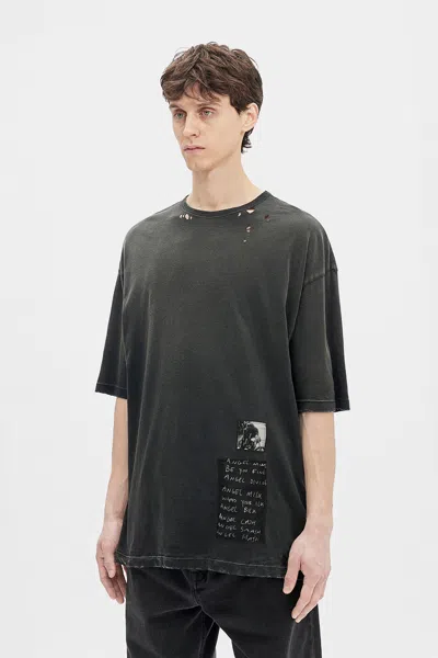 Ann Demeulemeester Dieter High Comfort T-shirt With Patches In Black