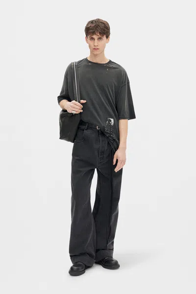 Ann Demeulemeester Dieter High Comfort T-shirt With Patches In Black