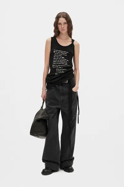 Ann Demeulemeester Seva ''script'' Tank Top In Black