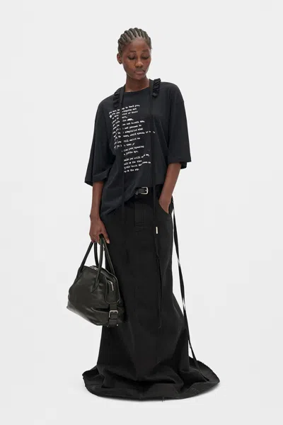 Ann Demeulemeester Agapi Printed High Comfort T-shirt With Detachable Collar In Black