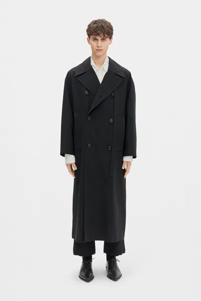 Ann Demeulemeester Feliks High-comfort Trench Coat In Black