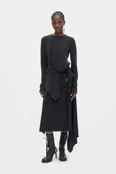 Ann Demeulemeester Ylva Midi Wrap Skirt