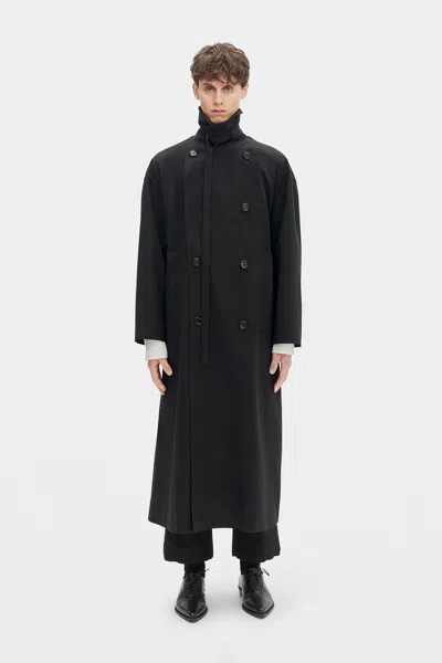 Ann Demeulemeester Feliks High-comfort Trench Coat In Black