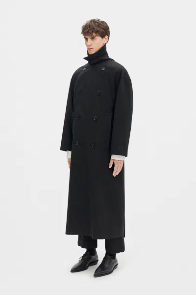 Ann Demeulemeester Feliks High-comfort Trench Coat In Black