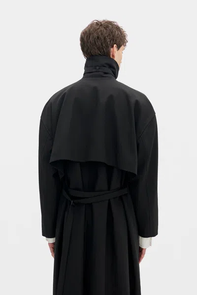 Ann Demeulemeester Feliks High-comfort Trench Coat In Black