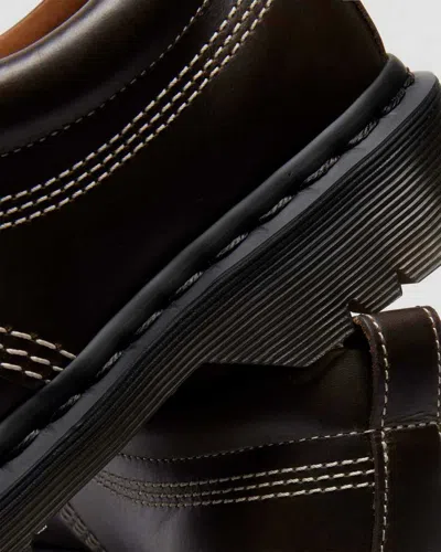 Dr. Martens Lace-up "lowell Moc Toe" In Green