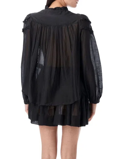 Isabel Marant Étoile Marant Etoile Women Christa Biologic Cotton And Viscose Shirt In Black