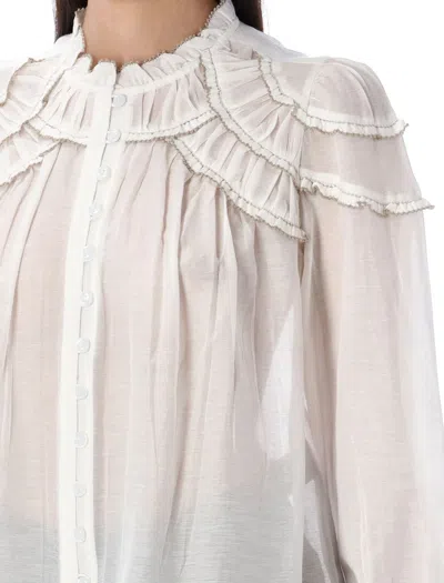 Isabel Marant Étoile Marant Etoile Women Christa Biologic Cotton And Viscose Shirt In White
