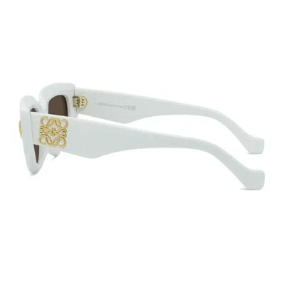 Loewe Anagram Geometric Acetate Sunglasses In White