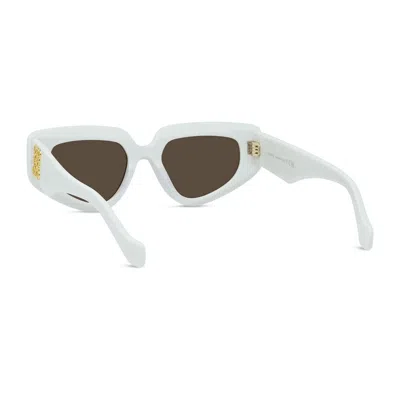 Loewe Anagram Geometric Acetate Sunglasses In White