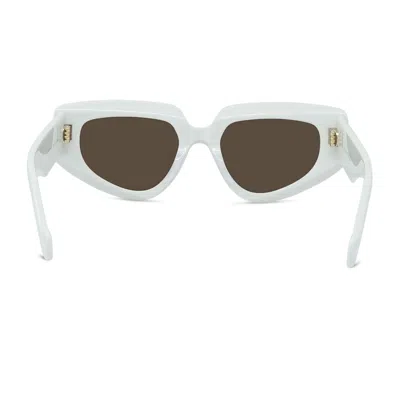 Loewe Anagram Geometric Acetate Sunglasses In White