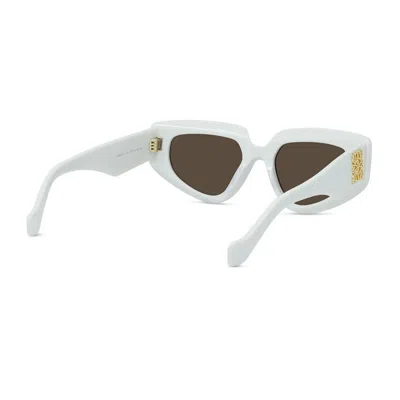 Loewe Anagram Geometric Acetate Sunglasses In White