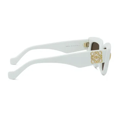 Loewe Anagram Geometric Acetate Sunglasses In White