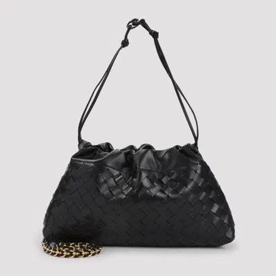 Bottega Veneta Woven Calf Leather Clutch With Drawstring Closure