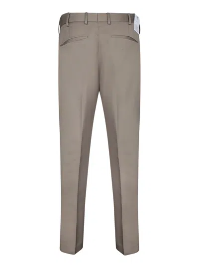Pt Torino Tailored Beige Trousers With Practical Pockets In Gray